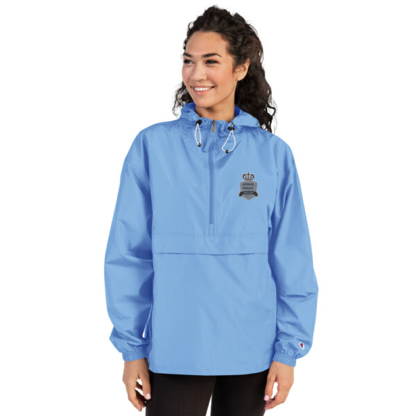 embroidered champion packable jacket light blue front 608dd26b3427f - Animal Police Association