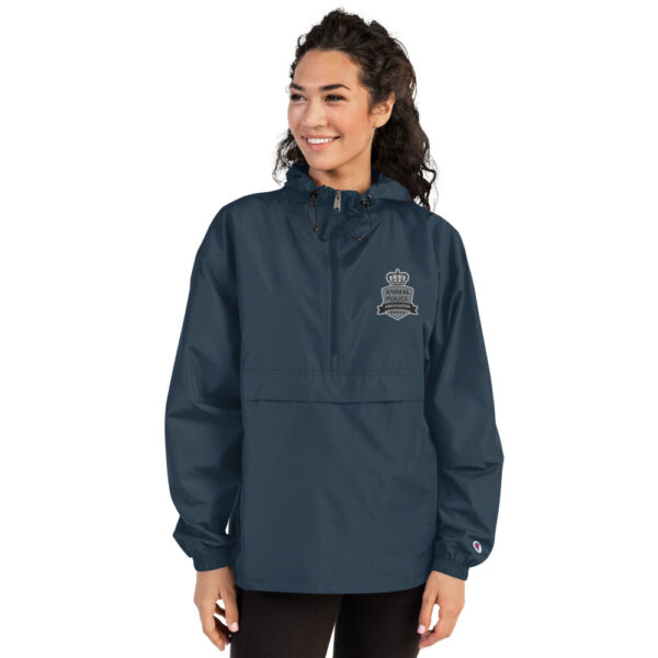 embroidered champion packable jacket navy front 60a65722a3a8c - Animal Police Association