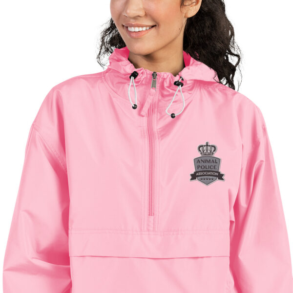 embroidered champion packable jacket pink candy zoomed in 60a65722a3e54 - Animal Police Association