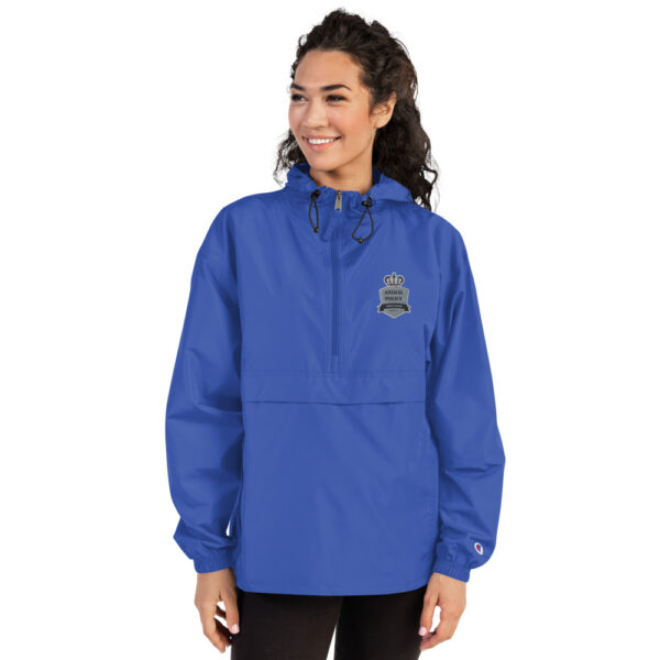 embroidered champion packable jacket royal blue front 608dd26b34040 - Animal Police Association