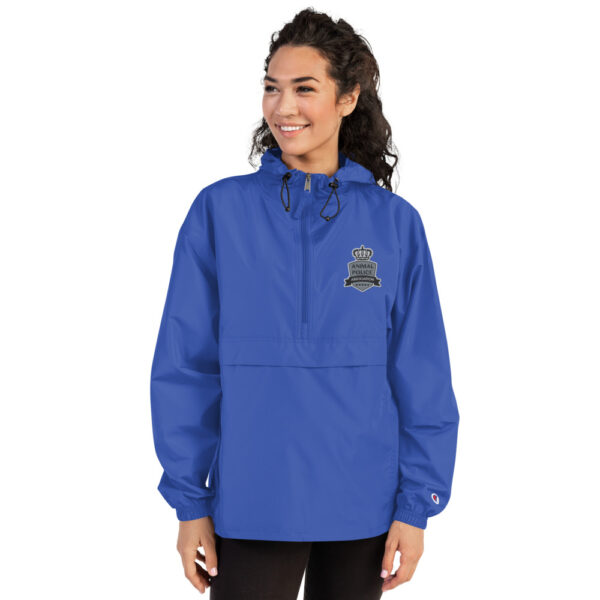 embroidered champion packable jacket royal blue front 60a65722a3beb - Animal Police Association