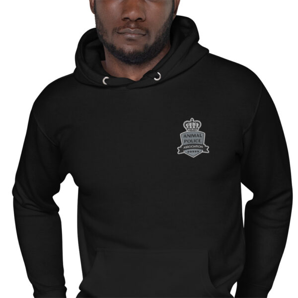 hoodie unisex premium noir zoomed in 60d438df310cb - Animal Police Association